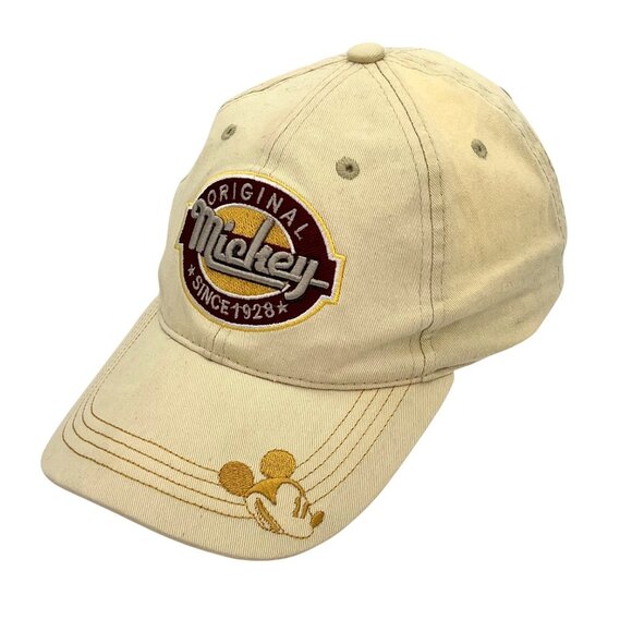Disney Mickey Mouse Baseball Flop Cap Hat Original Since 1928 Embroidered Logo - Picture 1 of 15